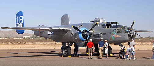 North American B-25J Mitchell Maid in the Shade N125AZ, Copperstate Fly-in, October 22, 2011